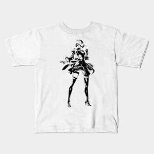 Weathered 2B Nier Automata Kids T-Shirt